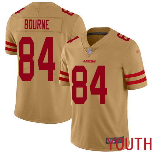 San Francisco 49ers Limited Gold Youth Kendrick Bourne NFL Jersey #84 Inverted Legend